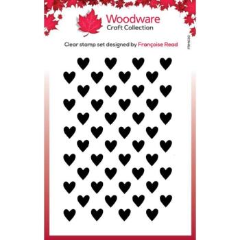 Woodware Mini Heart Background   Clear Stamp - Stempel 