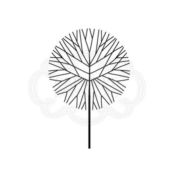 Woodware Mini Round Twiggy Tree   Clear Stamp - Stempel 