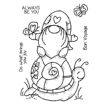 Woodware Snail Ride   Clear Stamps - Stempel 