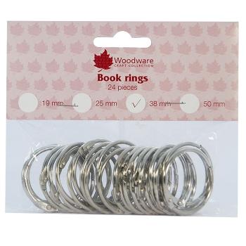 Woodware Book Rings 38mm (24pcs) (WW2877)