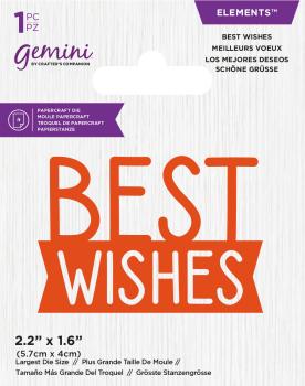 Gemini Best Wishes Mini Elements Dies - Stanze - Wortstanze