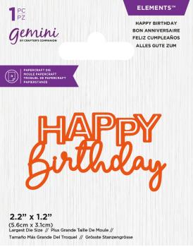 Gemini Happy Birthday Mini Elements Dies - Stanze - Geburtstag