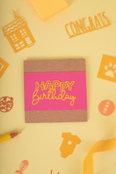 Gemini Happy Birthday Mini Elements Dies  - Stanze - Geburtstag