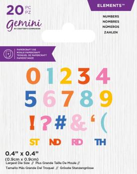 Gemini Numbers Mini Elements Dies - Stanze - Zahlen