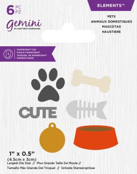 Gemini Pets Mini Elements Dies - Stanze - Haustiere