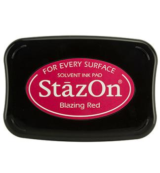 Tsukineko StazOn Inkpad - Blazing Red   - Permanent Stempelkissen