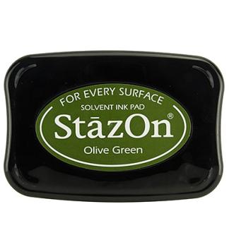 Tsukineko StazOn Inkpad - Olive Green   - Permanent Stempelkissen