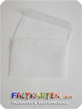 transparente Briefumschläge - Briefhüllen in weiss, DIN C6, 100g/m² HK