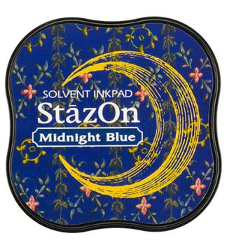 Tsukineko StazOn Inkpad Midi - Midnight Blue   - Permanent Stempelkissen