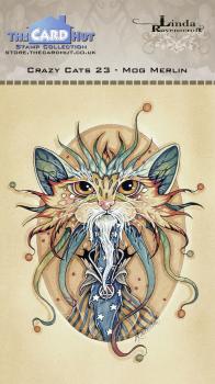The Card Hut Crazy Cats Mog Merlin Clear Stamps Stempelset 