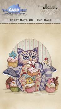 The Card Hut Crazy Cats Cup Cake  Clear Stamps Stempelset 
