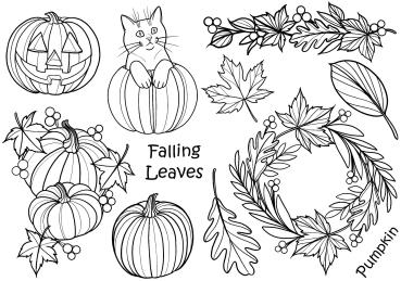 The Card Hut Autumnal Flora  Clear Stamps Stempelset 