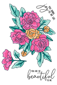LDRS-Creative Joyful Blooms 4x6 Inch Clear Stamps