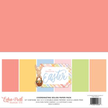 Echo Park "My Favorite Easter" 12x12" Coordinating Solids Paper - Cardstock