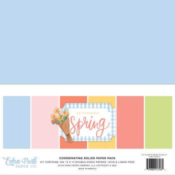 Echo Park "My Favorite Spring" 12x12" Coordinating Solids Paper - Cardstock