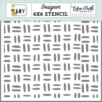 Echo Park "Stitched Pattern" Stencil - Schablone 6x6"