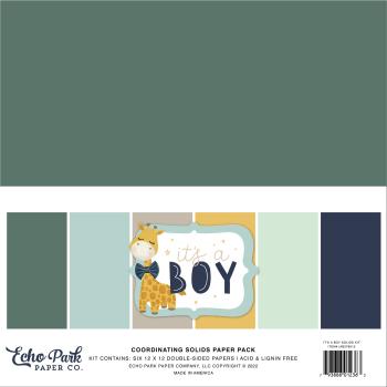 Echo Park "It´s a Boy" 12x12" Coordinating Solids Paper - Cardstock