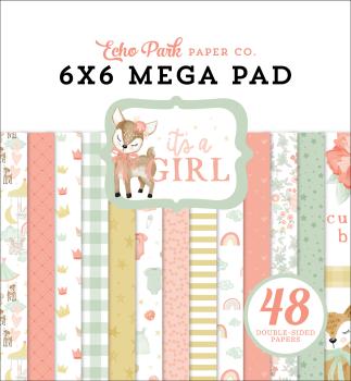Echo Park "It's A Girl" 6x6" Cardmakers Mega Pad
