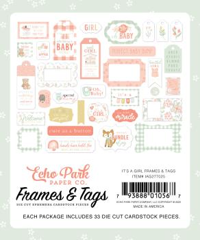 Echo Park "It's A Girl" Frames & Tags