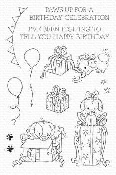 My Favorite Things Stempelset "Itching to Tell You Happy Birthday" Clear Stamp Set