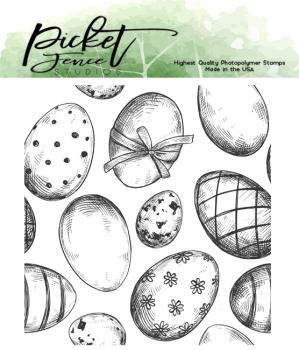 Picket Fence Studios Vintage Easter Hodgepodge 4x4 Inch Clear Stamps 