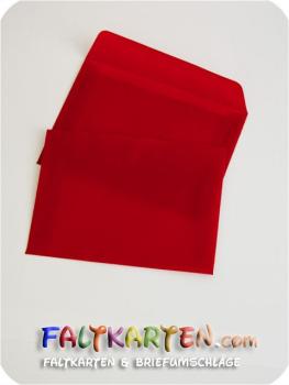 transparente Briefumschläge - Briefhüllen in vermillon rot, DIN C6, 100g/m², Nassklebung transparente Briefumschläge - Briefhüllen in vermillon rot, DIN C6, 100g/m², Nassklebung