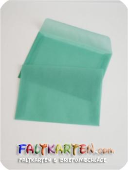 transparente Briefumschläge - Briefhüllen in türkis, DIN C6, 100g/m², Nassklebung transparente Briefumschläge - Briefhüllen in türkis, DIN C6, 100g/m², Nassklebung