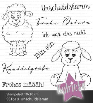 Kulricke Stempelset "Unschuldslamm" Clear Stamp Motiv-Stempel