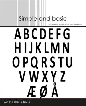 Simple and Basic "Mini Alphabet Upper Case Cutting " Stanze -  Die