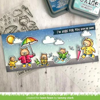 Lawn Fawn Stencil - Schablone - "Rainy Sky Stencil"