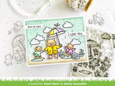 Lawn Fawn Stencil - Schablone - "Rainy Sky Stencil"