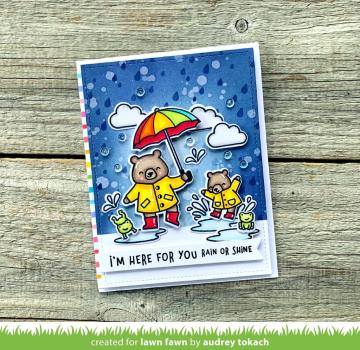 Lawn Fawn Stencil - Schablone - "Rainy Sky Stencil"