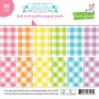 Lawn Fawn 6x6 "Gotta Have Gingham Rainbow" Paper Pad