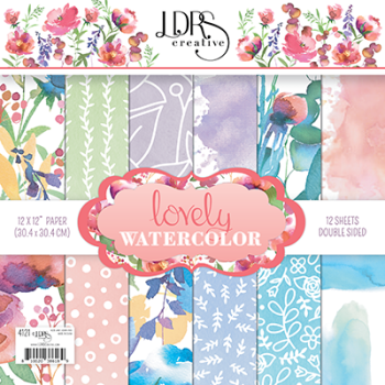 LDRS-Creative  Lovely Watercolor 12x12 Inch Paper Pack (LDRS4121) Paper Pack 12x12