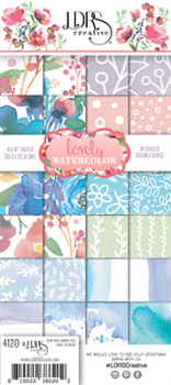 LDRS-Creative  Lovely Watercolor 4x9 Inch Paper Pack (LDRS4120) Paper Pack 4x9