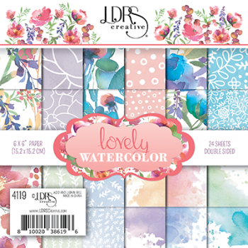 LDRS-Creative  Lovely Watercolor 6x6 Inch Paper Pack (LDRS4119) Paper Pack 12x12