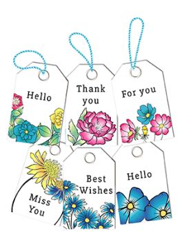 LDRS-Creative Spring Gift Tag Stack 4x6 Inch Clear Stamps