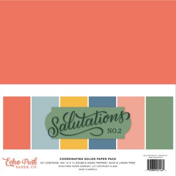 Echo Park "Salutations No.2" 12x12" Coordinating Solids Paper - Cardstock