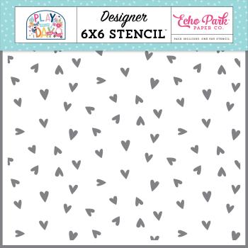 Echo Park "Sweet Hearts" Stencil - Schablone 6x6"