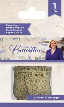Crafters Companion - Bänder "Vintage Butterflies" Elegant Lace