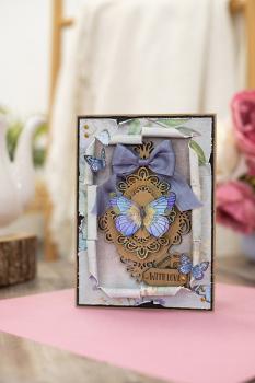Crafters Companion -Vintage Butterflies Metal Die Opulent Frame - Stanze