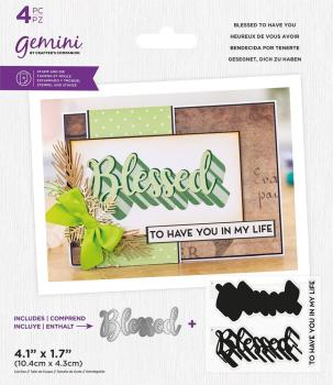 Gemini Blessed to have you Stamp & Die  - Stempel & Stanze