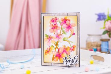 Gemini Cherry Blossom 3D Embossing Folder - Prägeschablone 3D - Kirschblütten