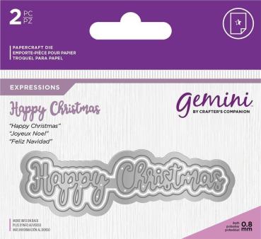 Gemini Happy Christmas Expressions Dies  - Stanze - 