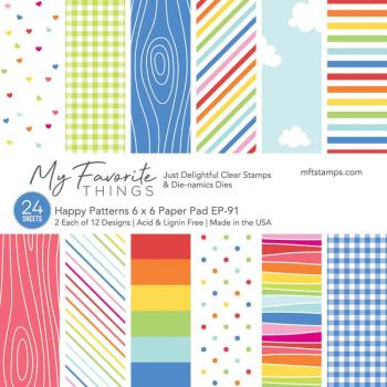 My Favorite Things Happy Patterns 6x6 Inch Paper Pad