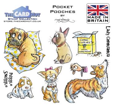 The Card Hut In The Doghouse: Pocket Pooches Clear Stamps Stempelset 