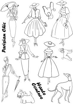 The Card Hut Parisian Chic  Clear Stamps Stempelset 