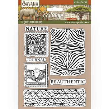 Stamperia Stempel "Zebra Texture" Natural Rubber Stamp - (Naturkautschukstempel)