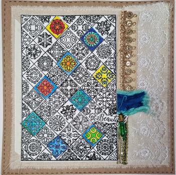IndigoBlu "Moroccan Motif" A5 Rubber Stamp