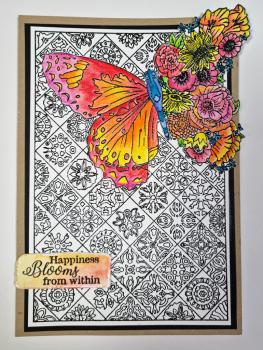 IndigoBlu "Moroccan Motif" A5 Rubber Stamp